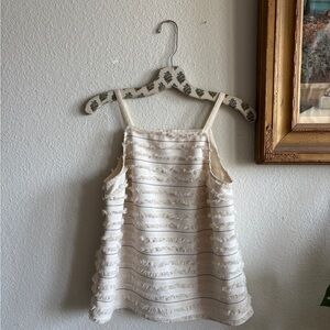 Maeve by Anthropologie Cream textured blouse